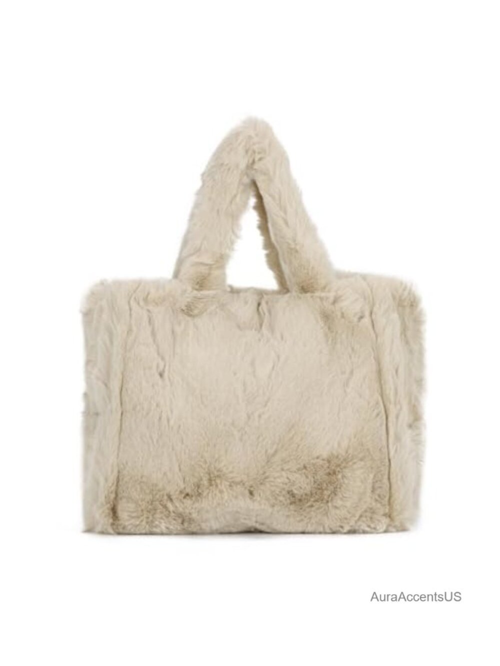Faux Fur Tote Bag Soft Fluffy Winter Handbag for Women